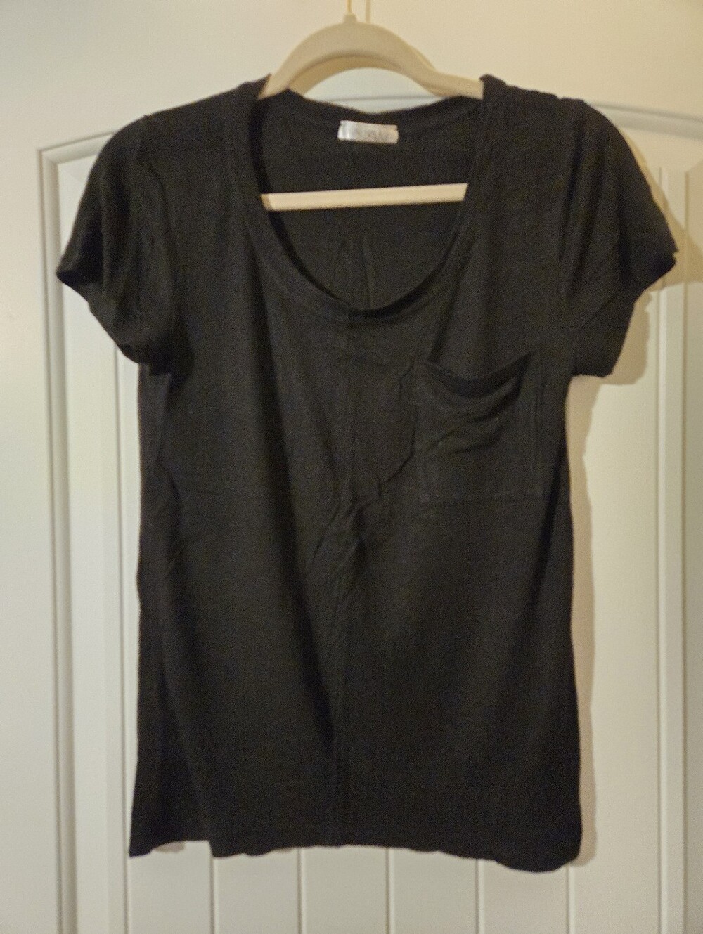 Honey & Lace Black Scoop Neck Short Sleeve Women's Top